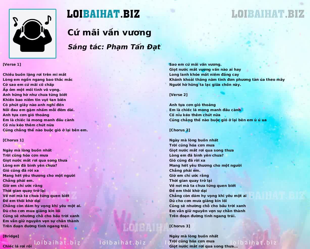 Cứ mãi vấn vương