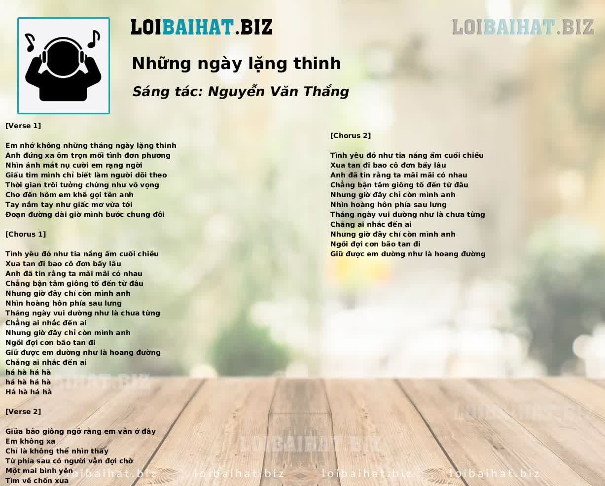 Những ngày lặng thinh