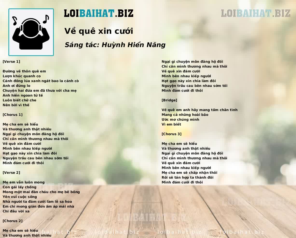 Về quê xin cưới