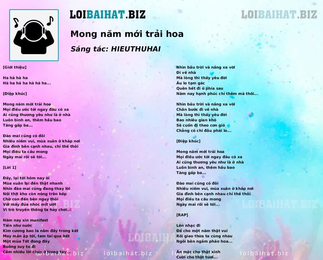 Mong năm mới trải hoa