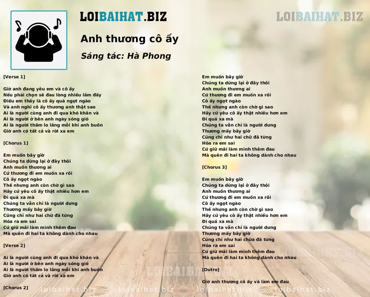 Anh thương cô ấy