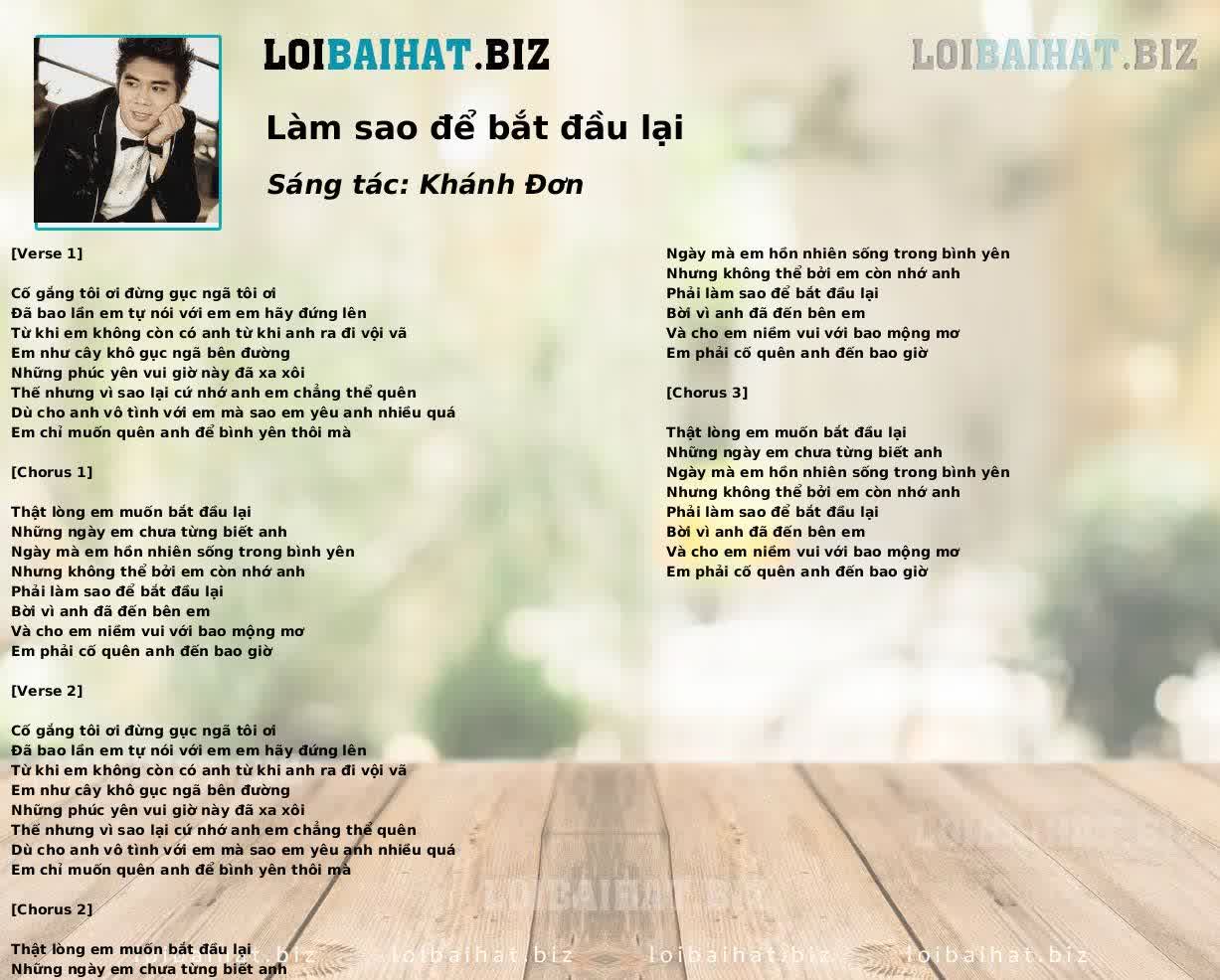 Làm sao để bắt đầu lại