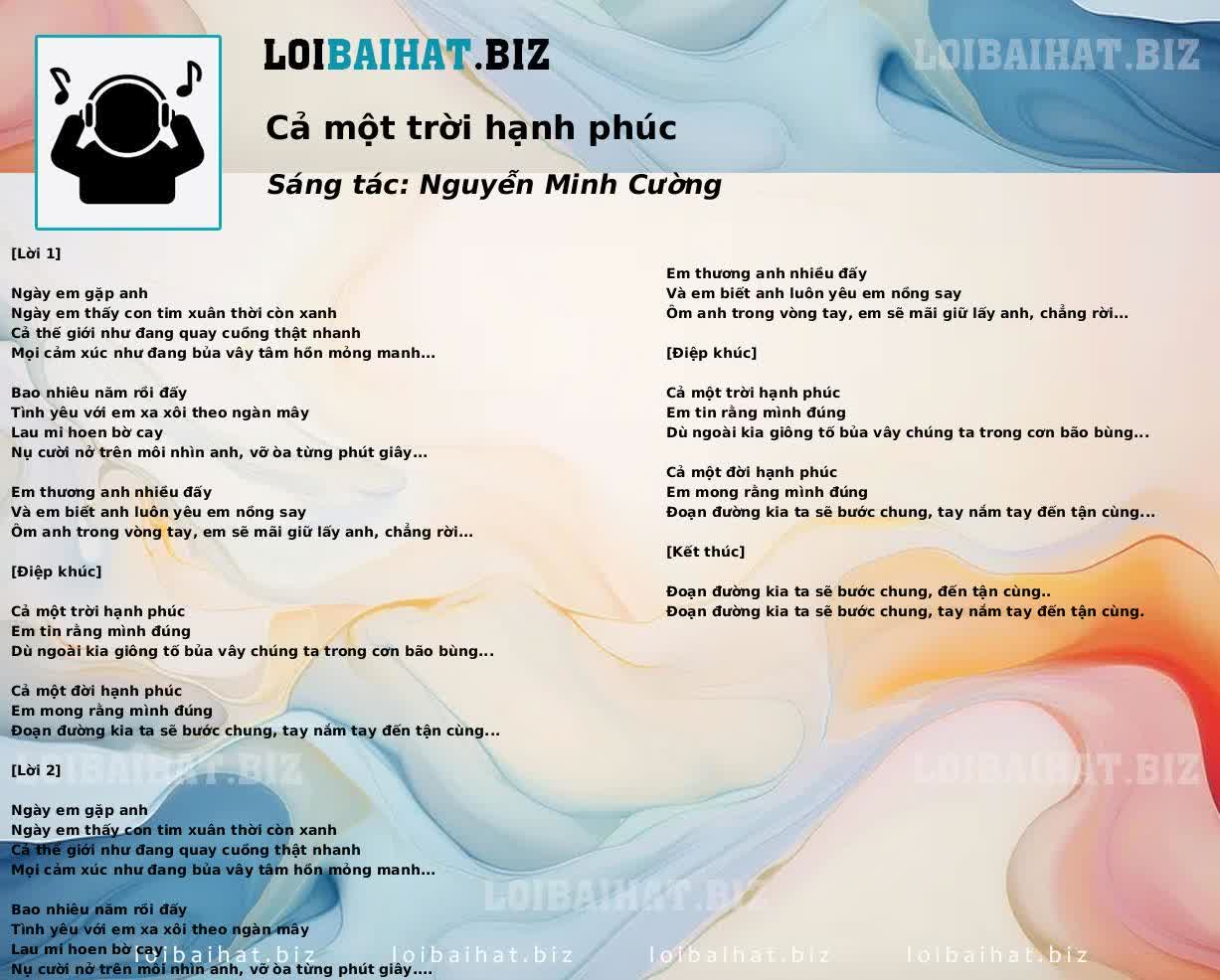 Cả một trời hạnh phúc