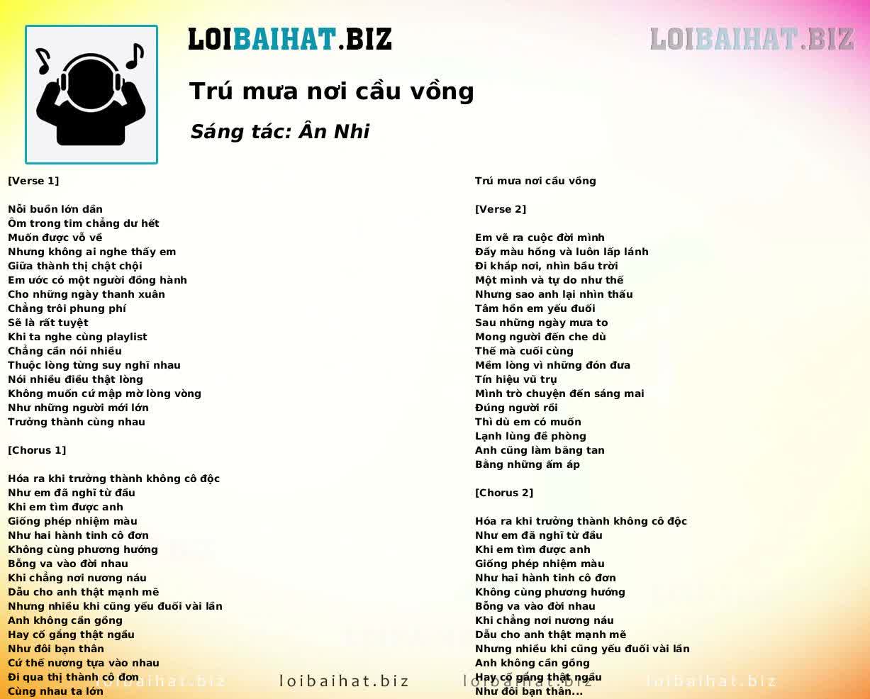 Trú mưa nơi cầu vồng