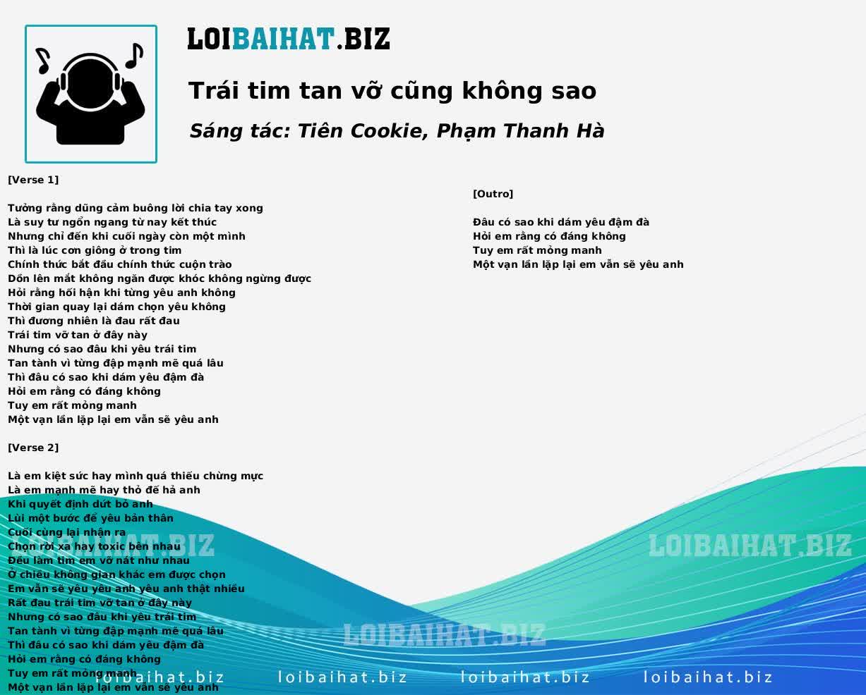 Trái tim tan vỡ cũng không sao