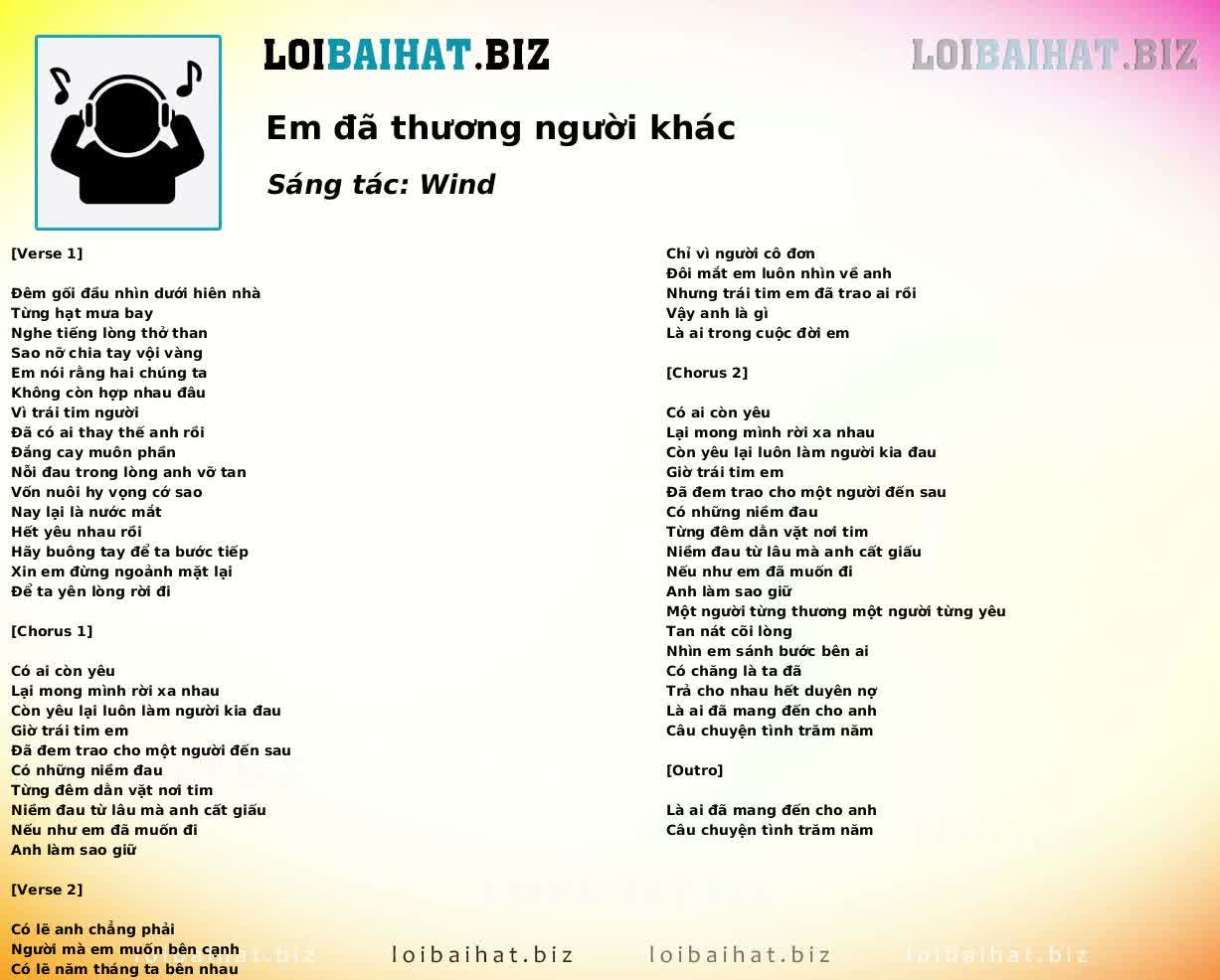 Em đã thương người khác