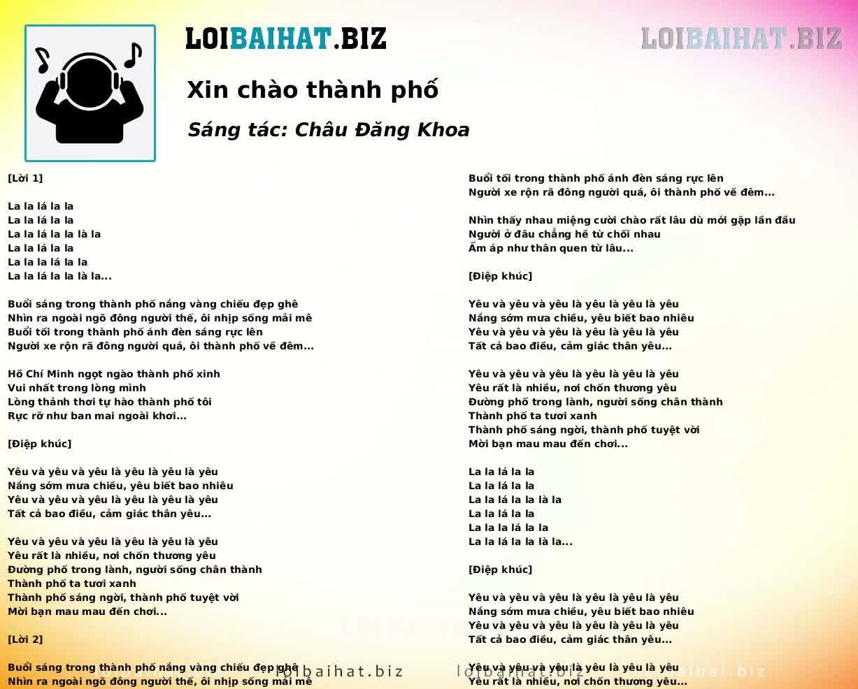 Xin chào thành phố