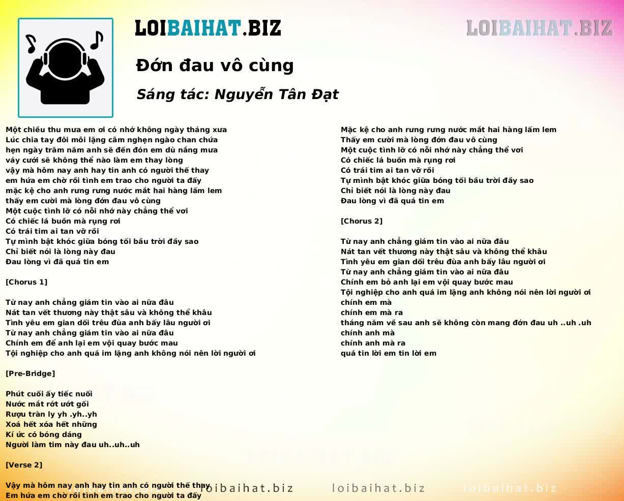 Đớn đau vô cùng