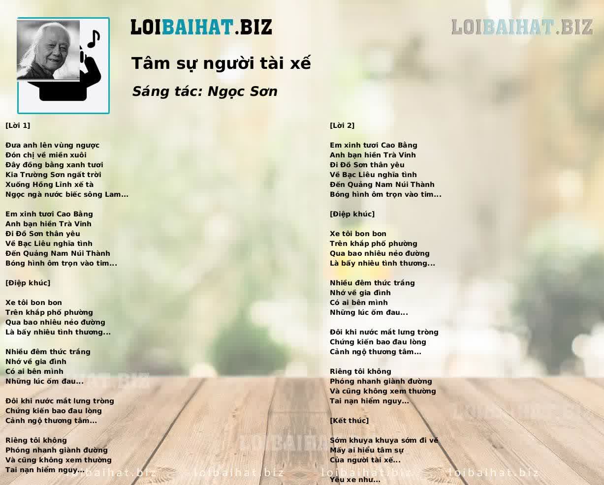 Tâm sự người tài xế