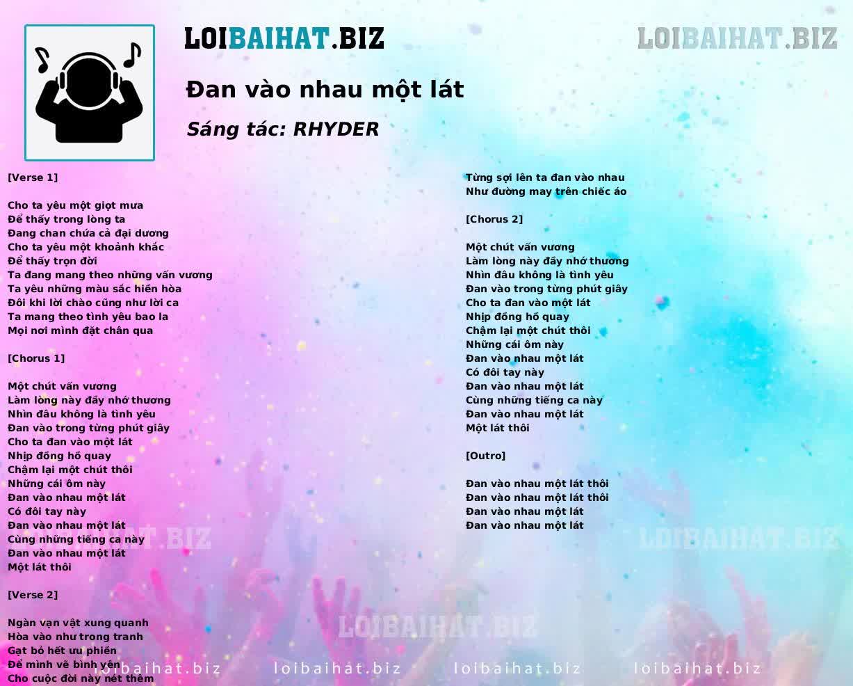 Đan vào nhau một lát