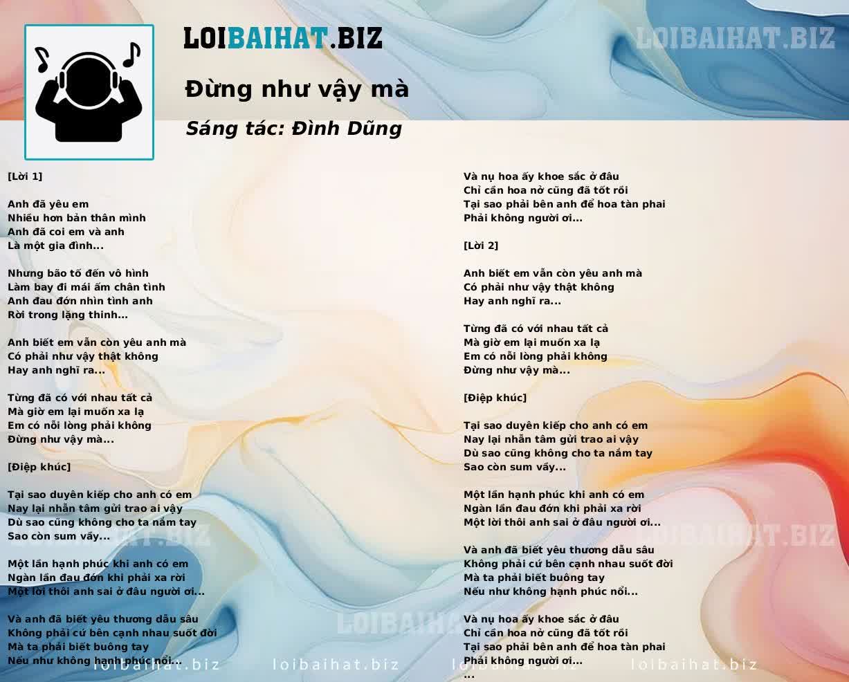 Đừng như vậy mà