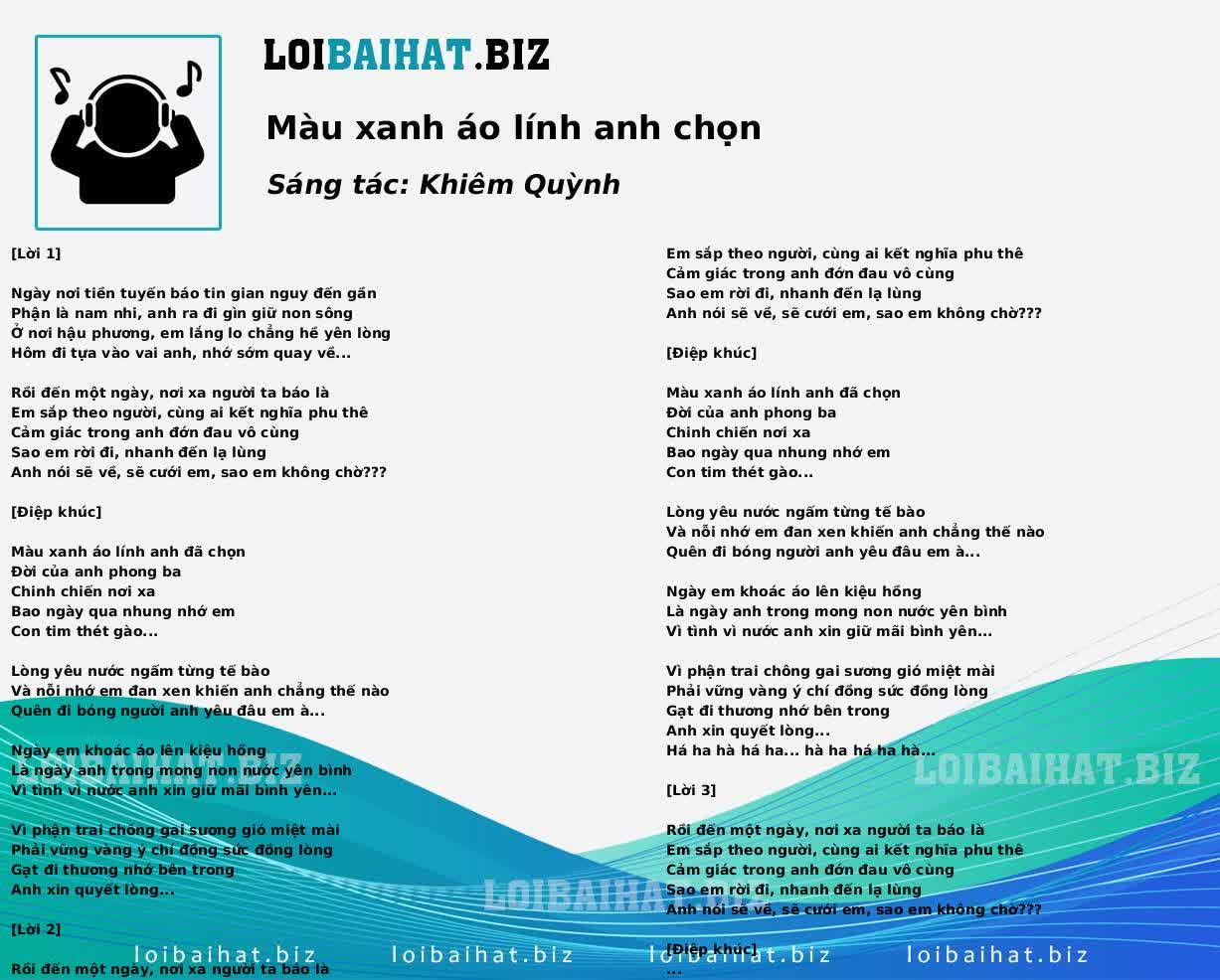 Màu xanh áo lính anh chọn