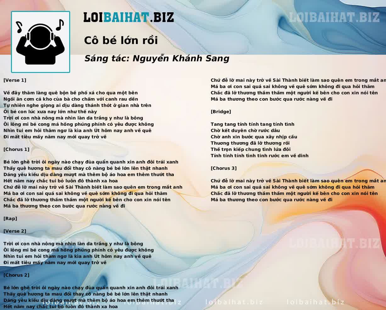 Cô bé lớn rồi
