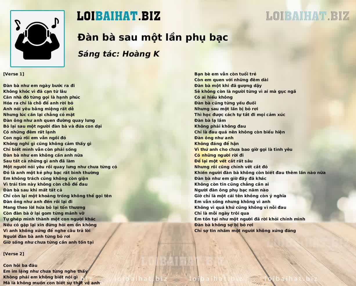 Đàn bà sau một lần phụ bạc