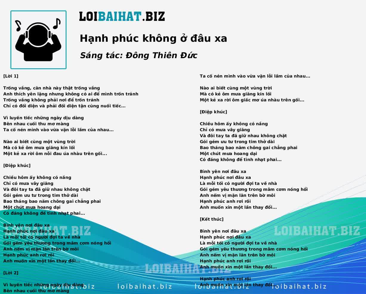 Hạnh phúc không ở đâu xa