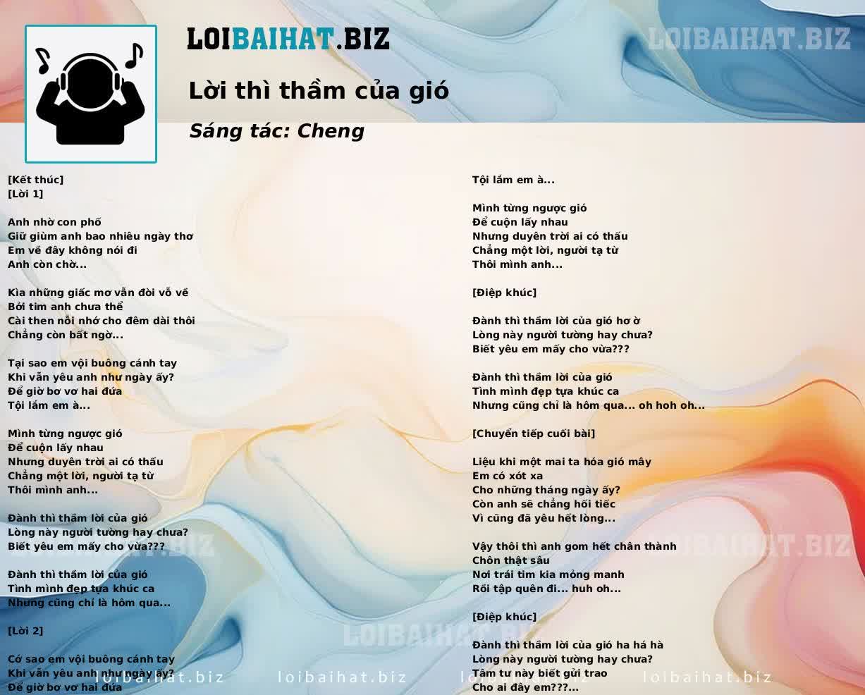 Lời thì thầm của gió