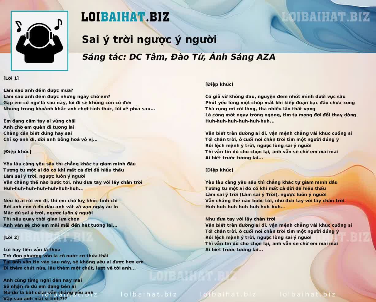 Sai ý trời ngược ý người