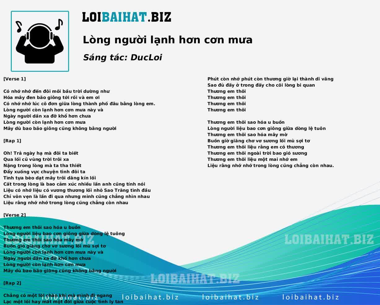 Lòng người lạnh hơn cơn mưa