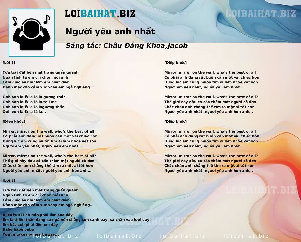 Người yêu anh nhất