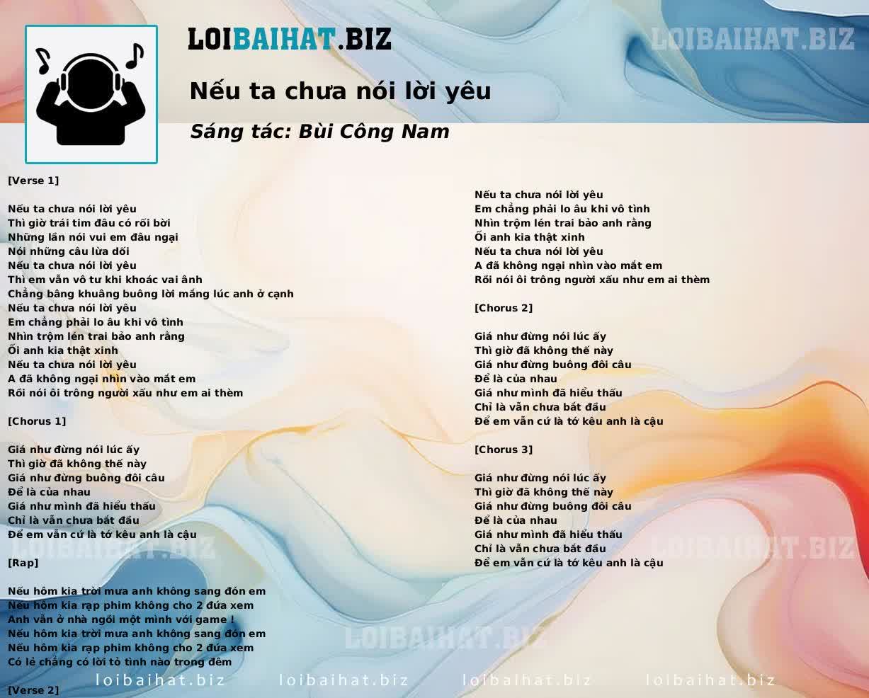 Nếu ta chưa nói lời yêu