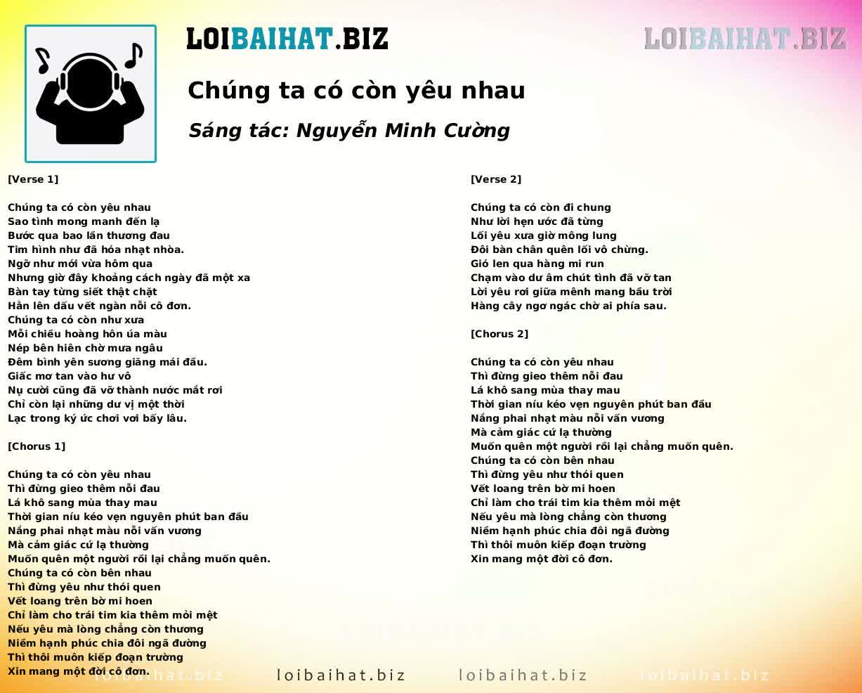 Chúng ta có còn yêu nhau