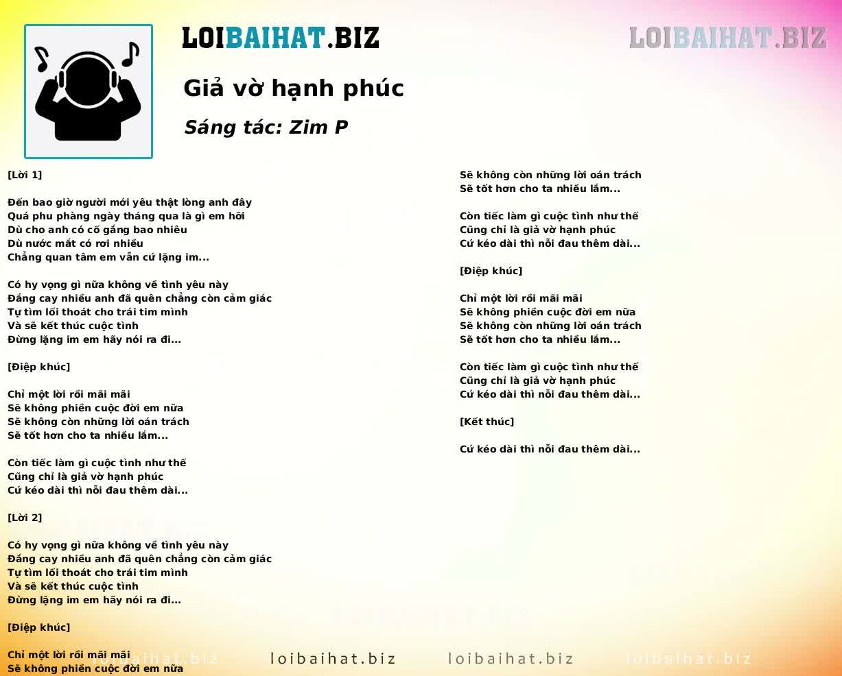 Giả vờ hạnh phúc