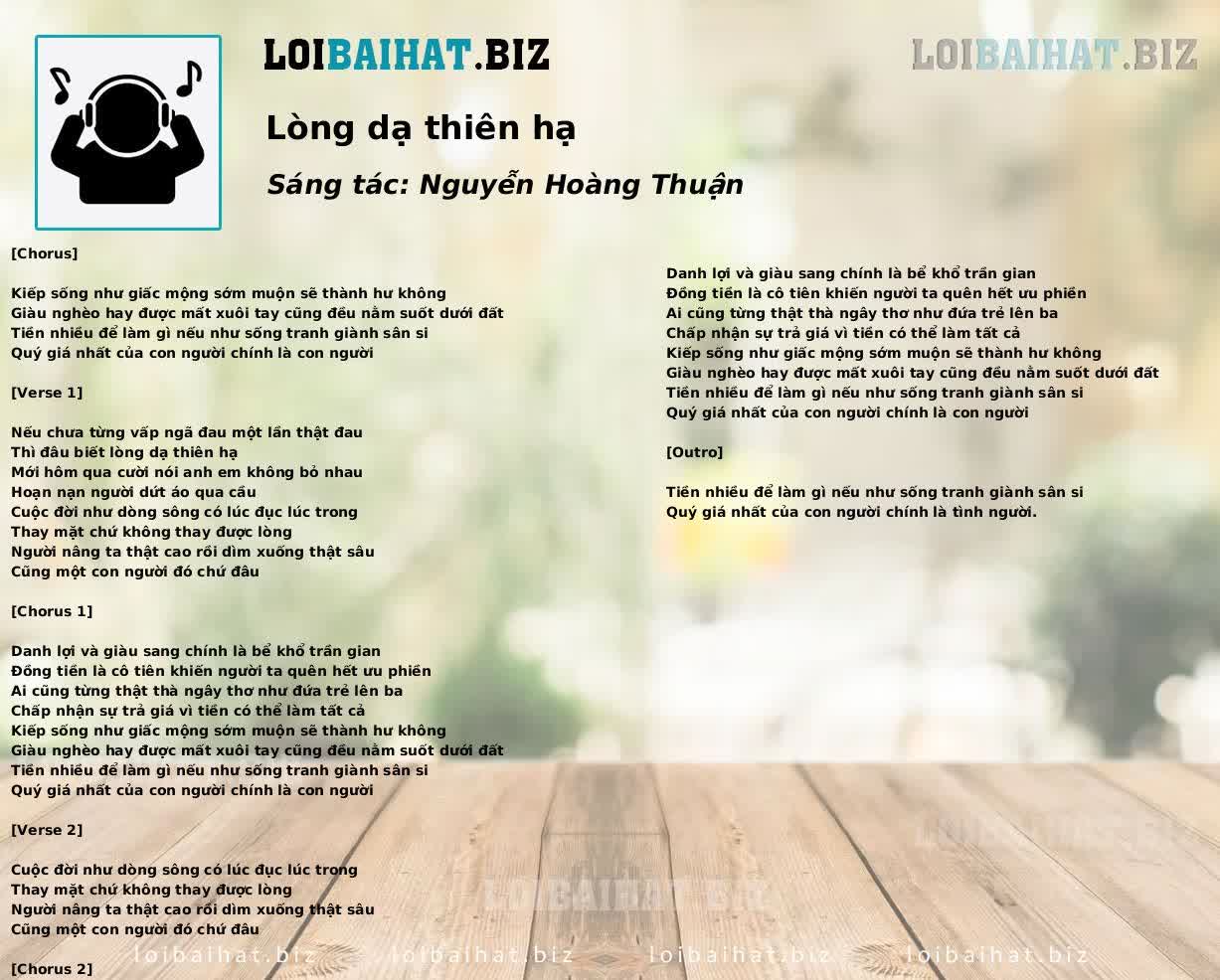 Lòng dạ thiên hạ