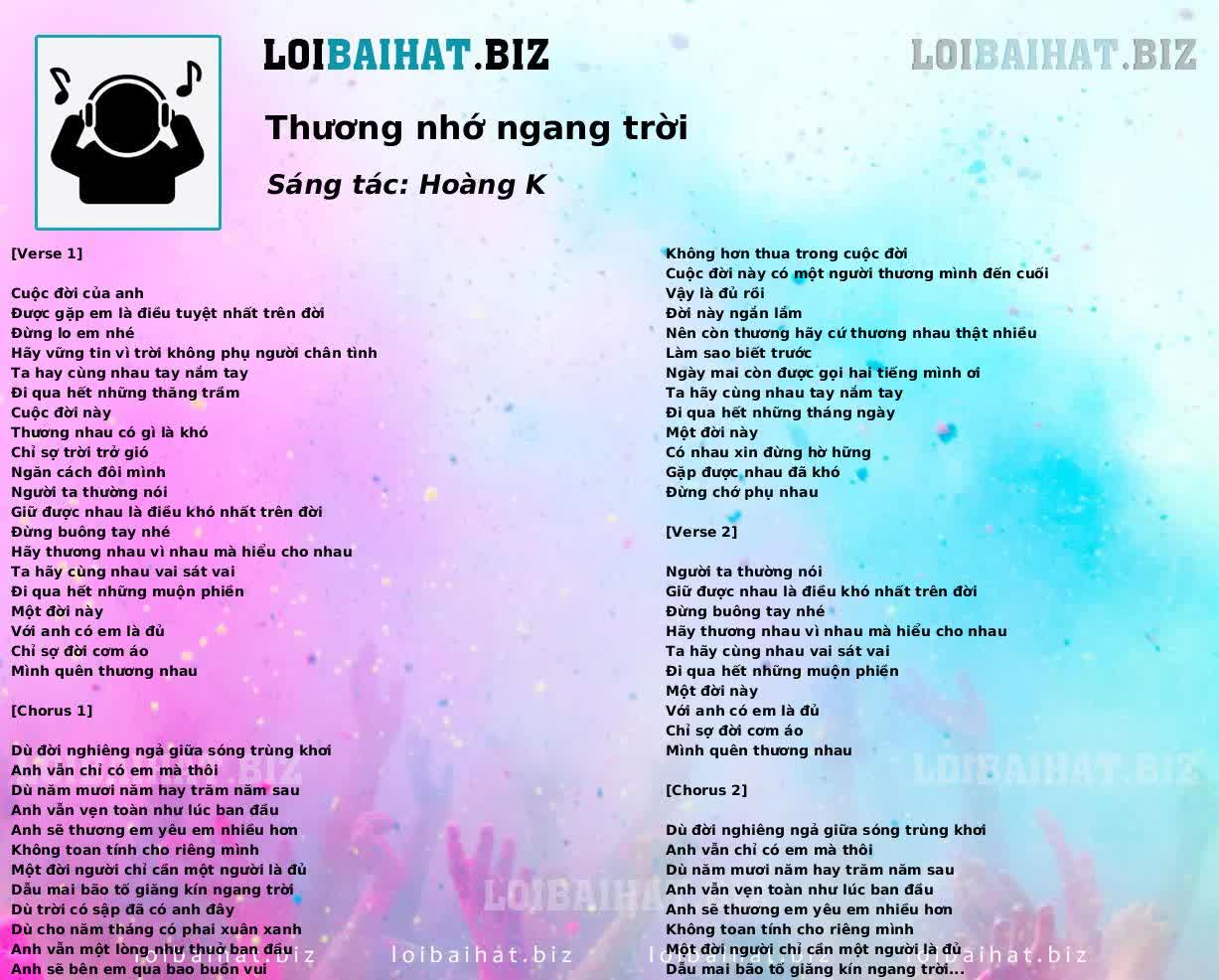 Thương nhớ ngang trời