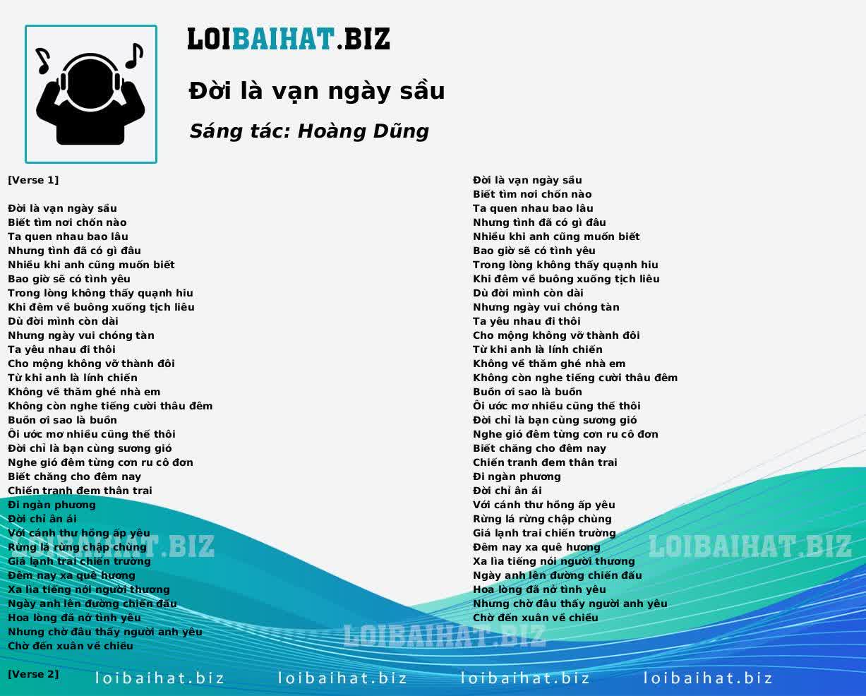 Đời là vạn ngày sầu