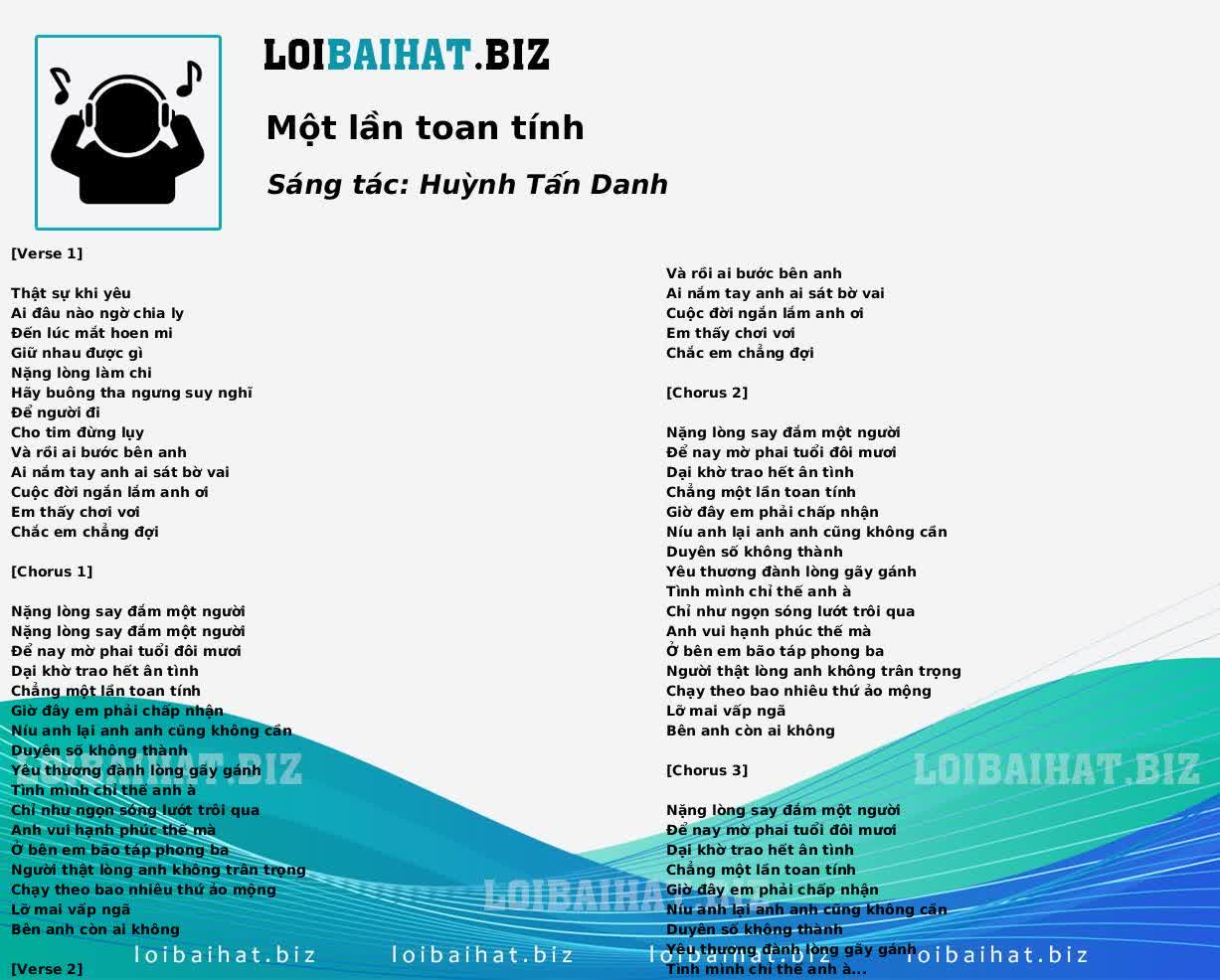 Một lần toan tính
