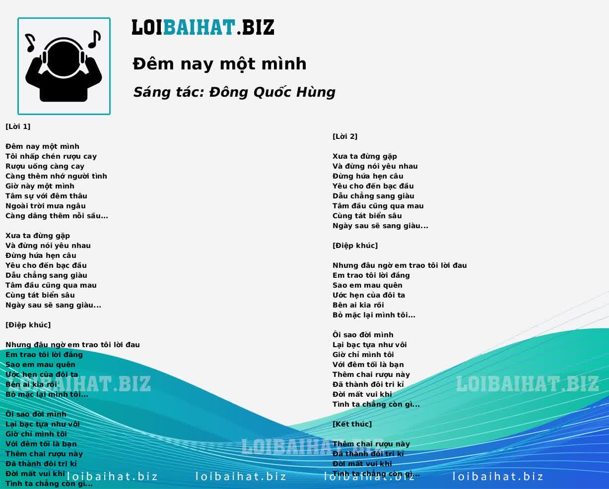 Đêm nay một mình