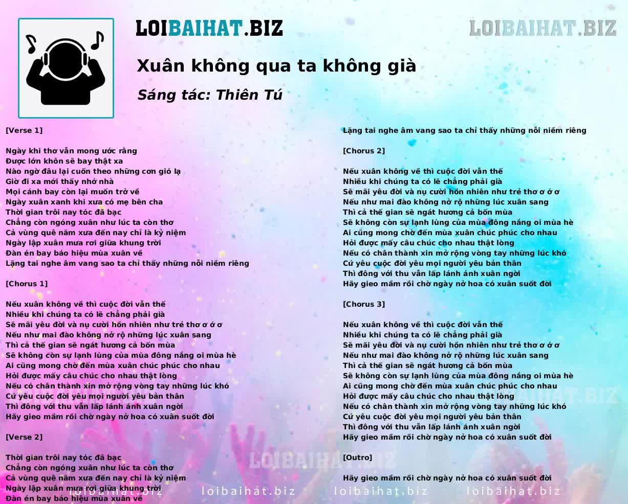 Xuân không qua ta không già