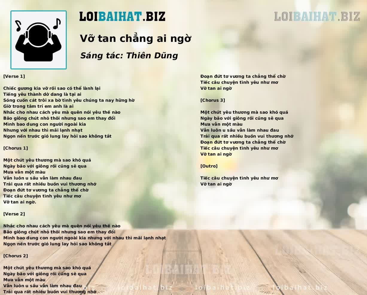 Vỡ tan chẳng ai ngờ