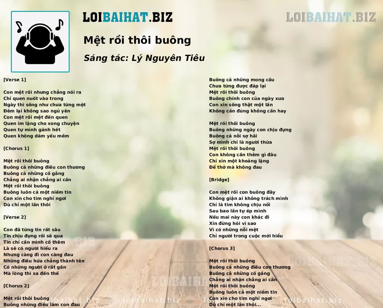 Mệt rồi thôi buông