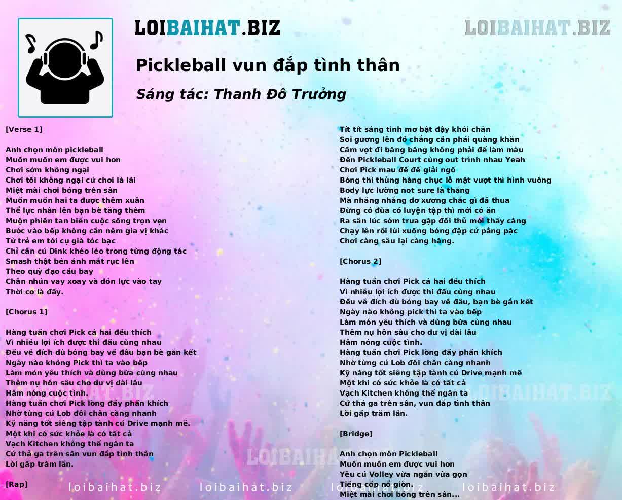 Pickleball vun đắp tình thân