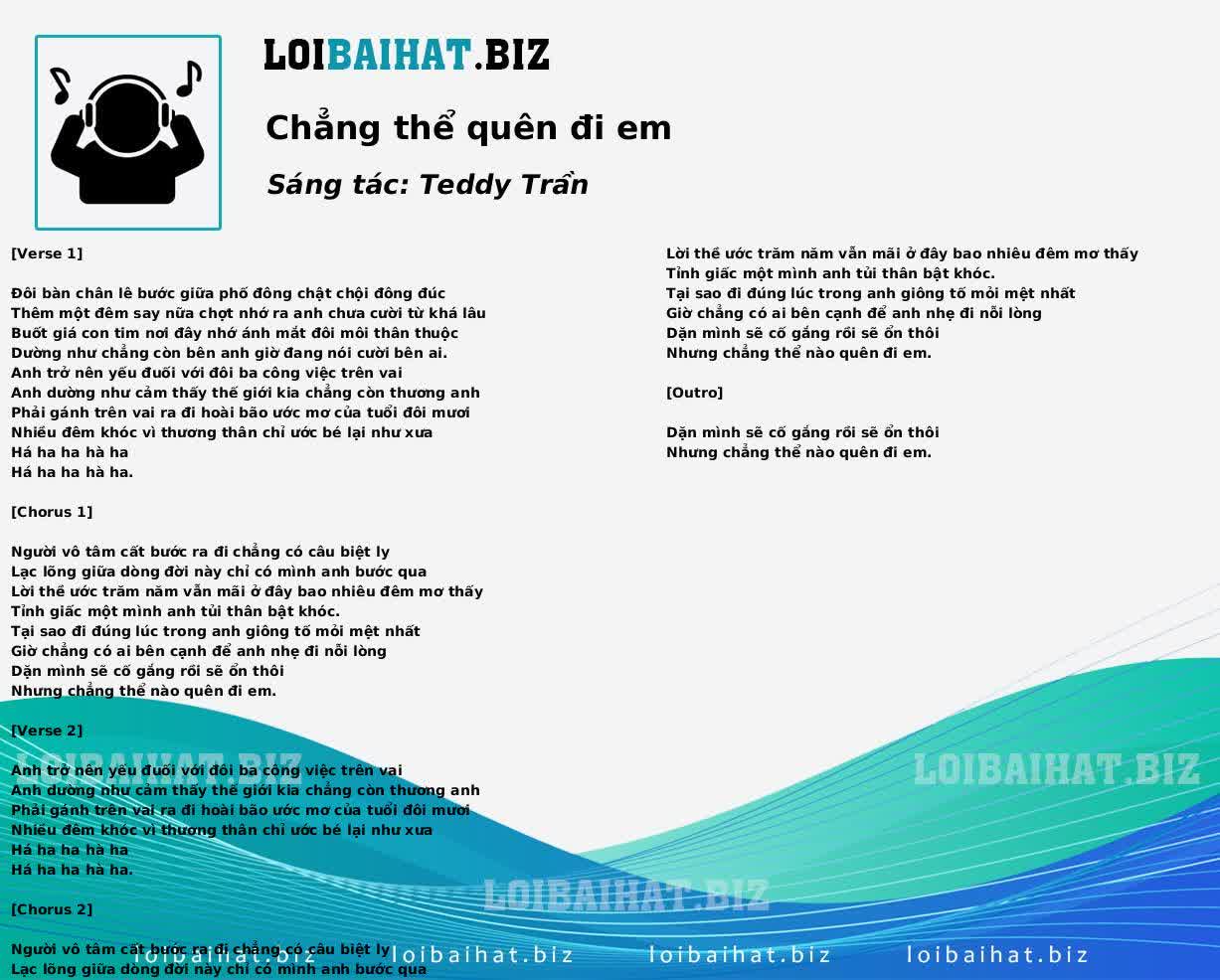 Chẳng thể quên đi em