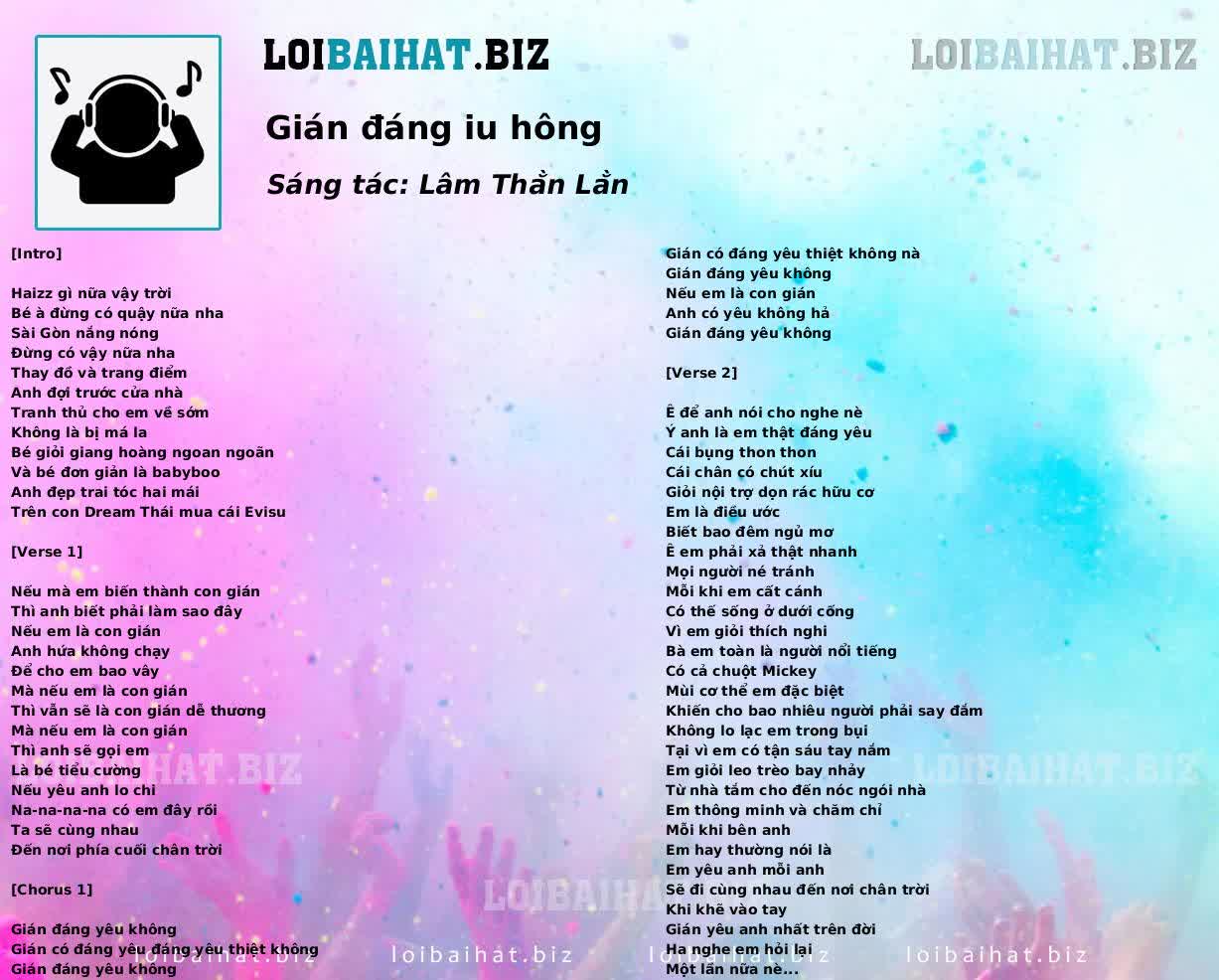 Gián đáng iu hông