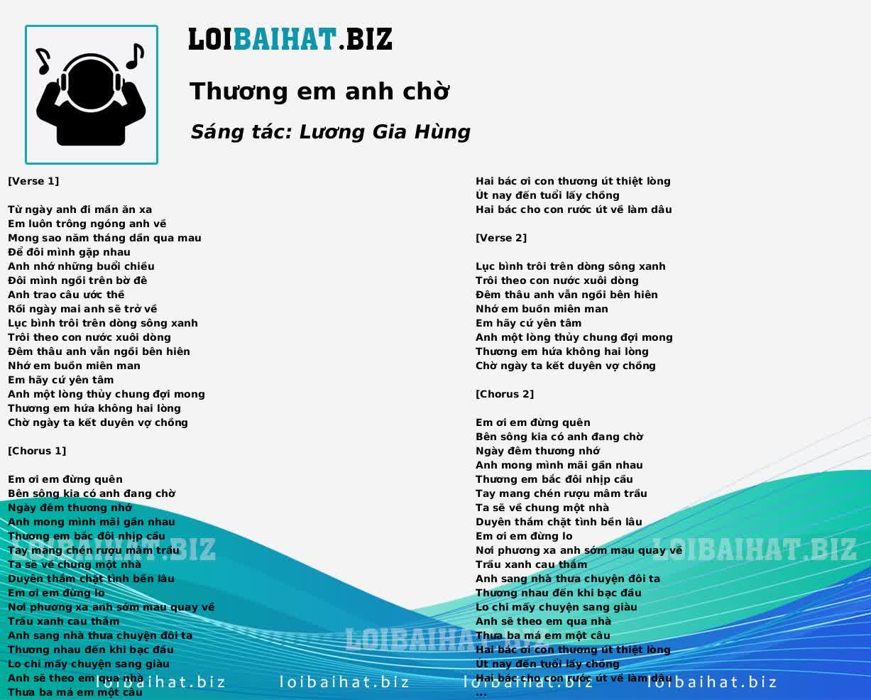 Thương em anh chờ