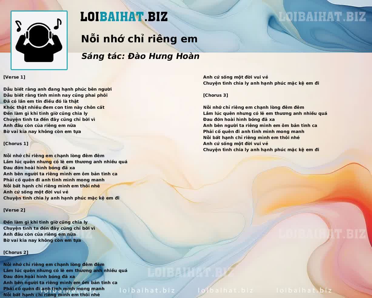 Nỗi nhớ chỉ riêng em