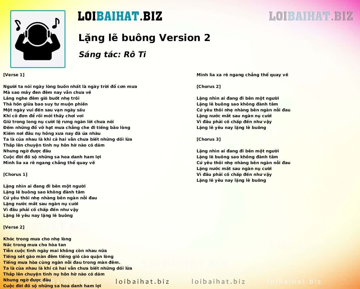 Lặng lẽ buông Version 2