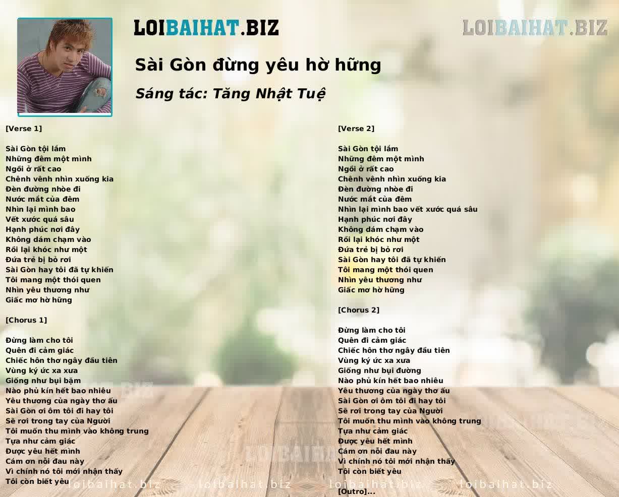 Sài Gòn đừng yêu hờ hững