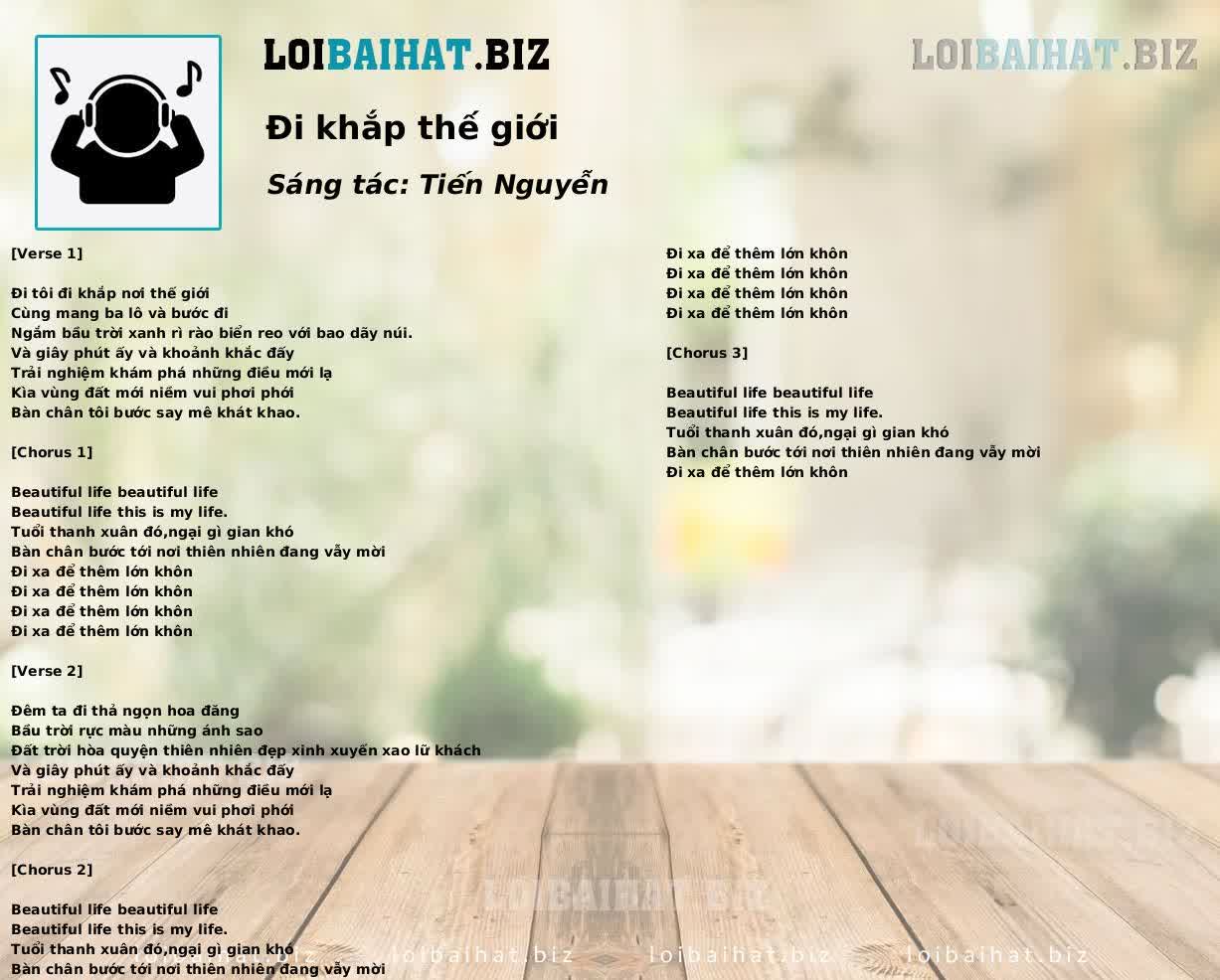 Đi khắp thế giới