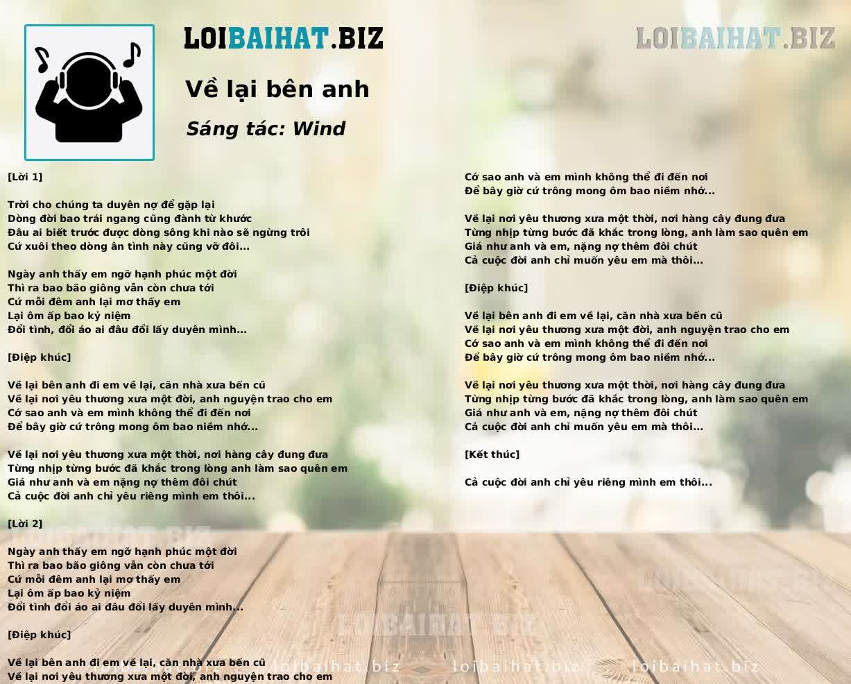 Về lại bên anh