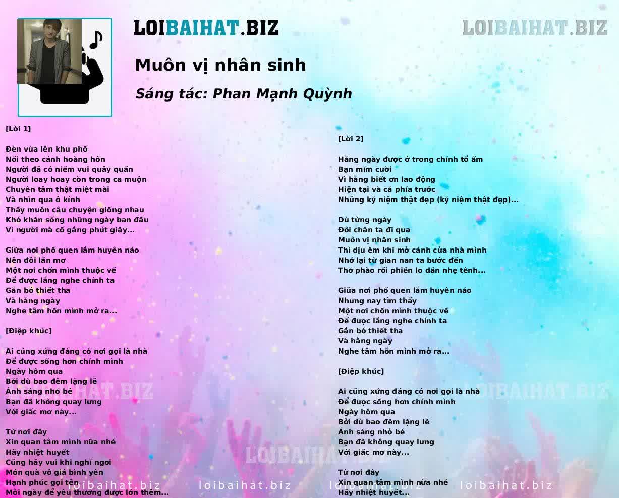 Muôn vị nhân sinh