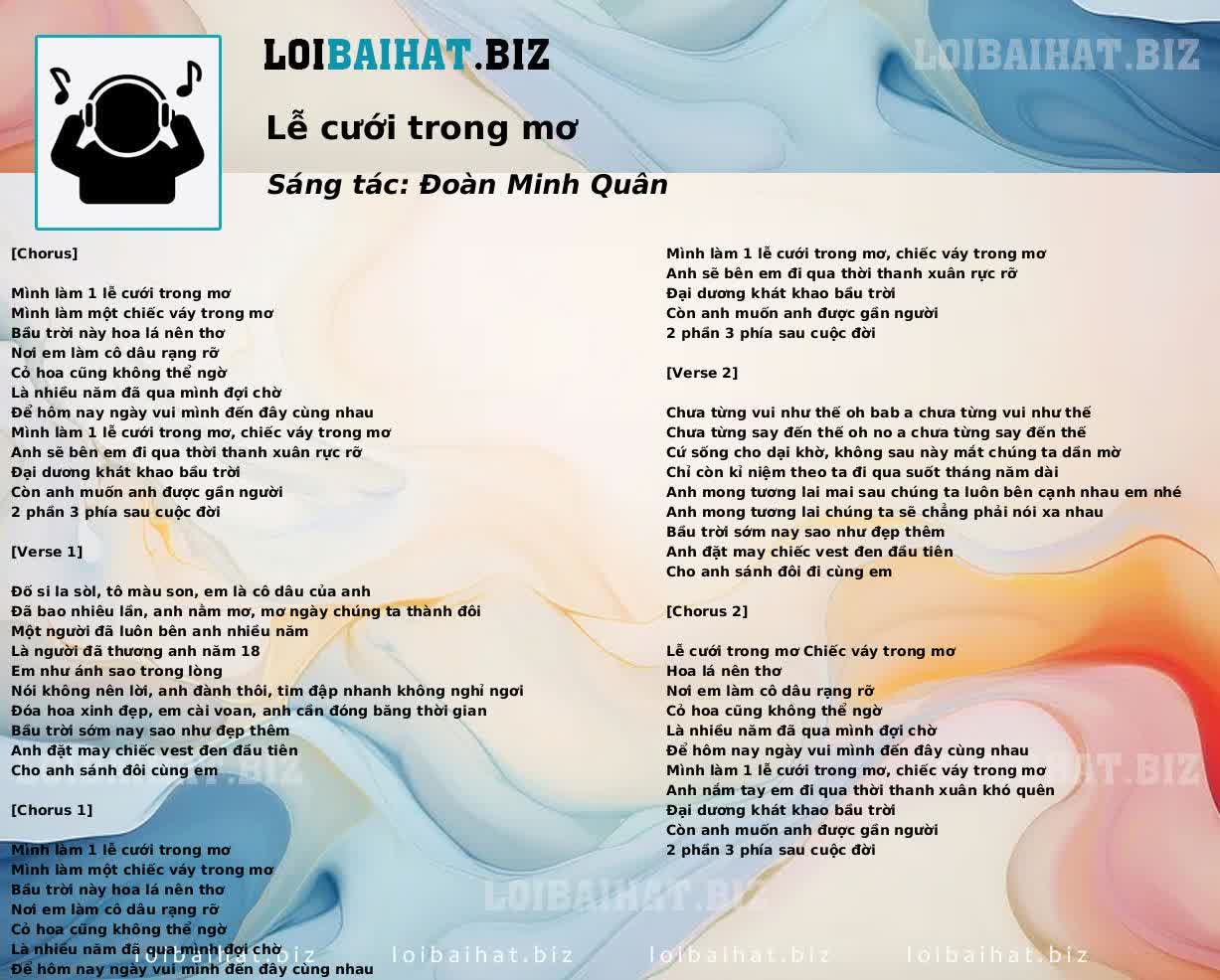 Lễ cưới trong mơ
