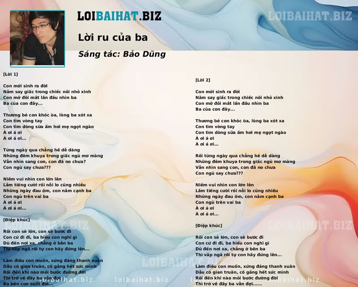 Lời ru của ba