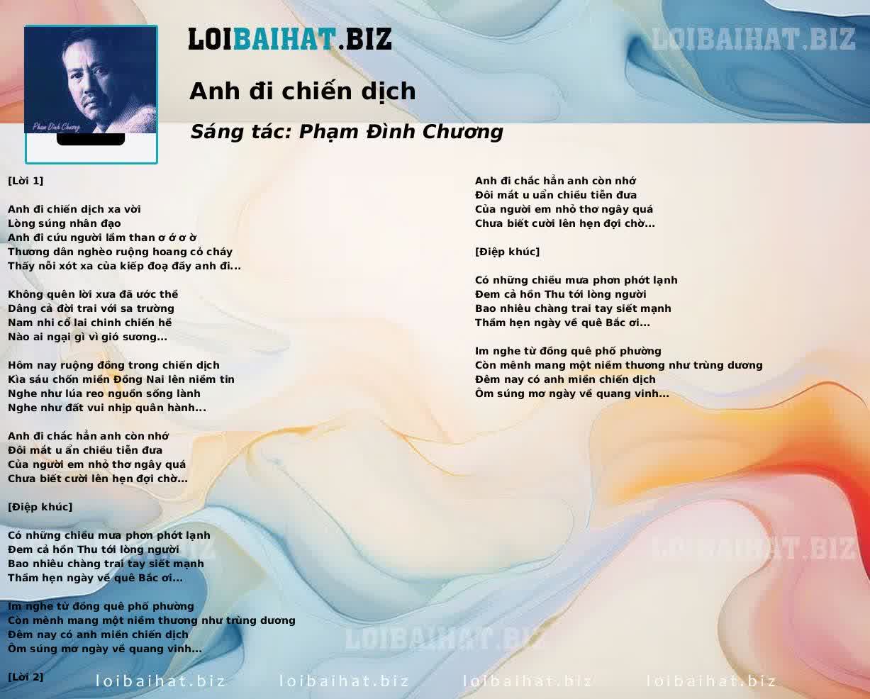 Anh đi chiến dịch