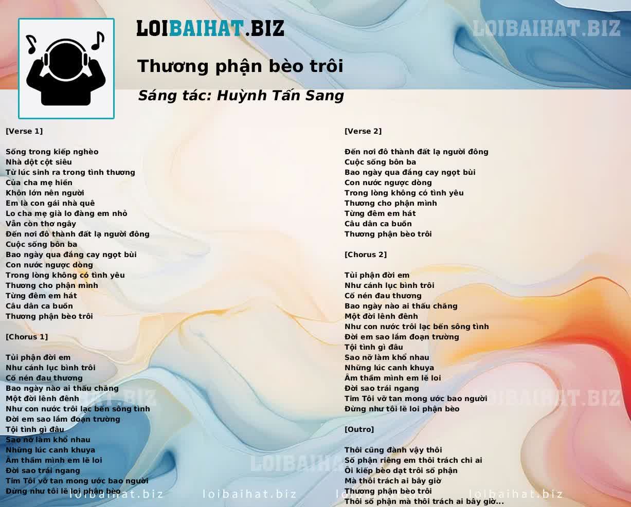 Thương phận bèo trôi