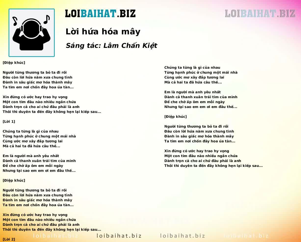 Lời hứa hóa mây