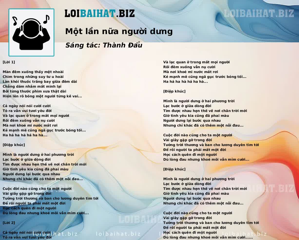 Một lần nữa người dưng